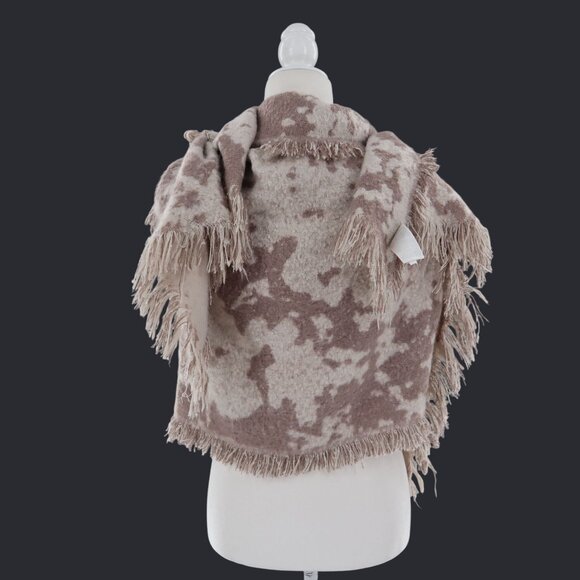 H&M Earth Blanket Shawl Beige Boho Goblincore‎ Rustic Farmhouse Country Cottage - Picture 7 of 13